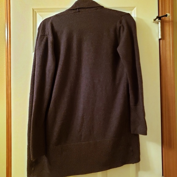 Ann Taylor Loft rib trim cardigan Grey size M - Picture 7 of 8